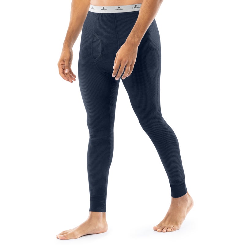 Indera Men's Traditional Waffle Thermal Long Johns Underwear, Vintage Navy, Medium - Image 2